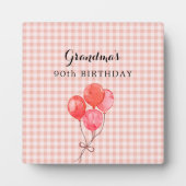 Plaque Photo 90e anniversaire de grand-mère (Devant)