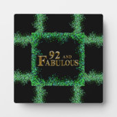 Plaque Photo 92e anniversaire  (Devant)