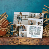 Plaque Photo 9 Boy Mama Custom Photo Collage (Côté)