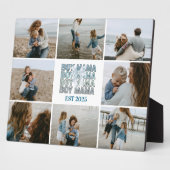 Plaque Photo 9 Boy Mama Custom Photo Collage (Côté)