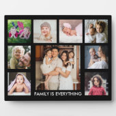 Plaque Photo 9 Photo Collage Family Is Everything Quote Black (Devant)