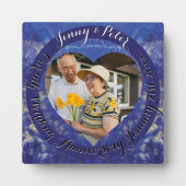 Plaque Photo 9e Wedding Anniversary Lapis Lazuli Frame (Devant)