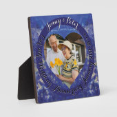 Plaque Photo 9e Wedding Anniversary Lapis Lazuli Frame (Recto)