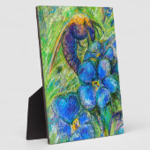 Plaque Photo A Bee & Forget-me-not Flowers (Côté)