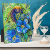 Plaque Photo A Bee & Forget-me-not Flowers (Côté)