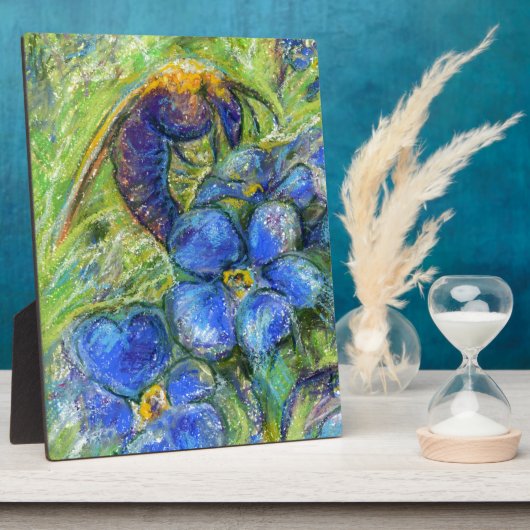 Plaque Photo A Bee & Forget-me-not Flowers (Côté)