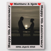 Plaque photo à cadre Anniversaire personnalisée (Devant)