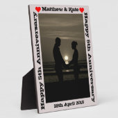 Plaque photo à cadre Anniversaire personnalisée (Côté)