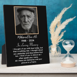 Plaque Photo À la mémoire de Grand-Père