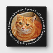 Plaque Photo à la Mémoire du Chat (Devant)