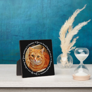 Plaque Photo à la Mémoire du Chat