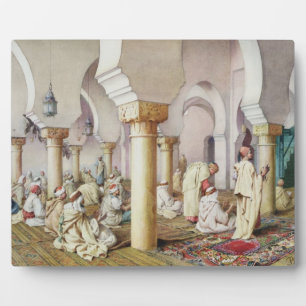 Plaque Photo À la prière dans la mosquée, 1884