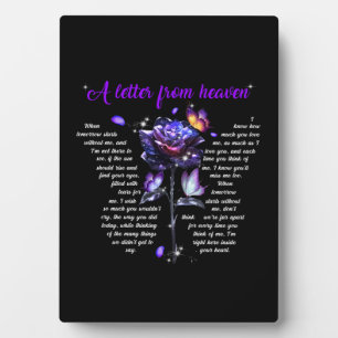 Plaque Photo A Letter From Heaven