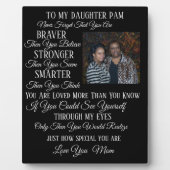 Plaque Photo À Ma Fille, Fils, Soeur, Frère, Etc (Devant)