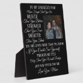 Plaque Photo À Ma Fille, Fils, Soeur, Frère, Etc (Côté)