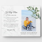 Plaque Photo À ma maman | Mémorial de verdure Photo souvenir (Devant)