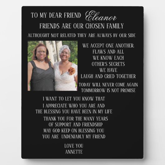 Plaque Photo À mon ami (Devant)