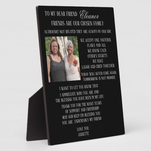 Plaque Photo À mon ami (Côté)