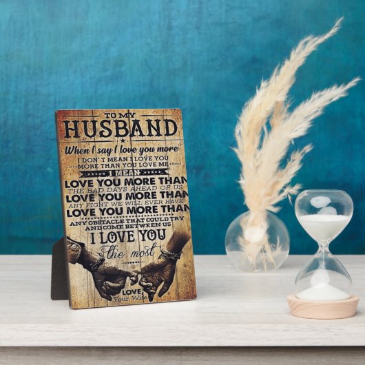 Plaque Photo À mon amour mon mari | Cadeau de devis mignon | (Côté)