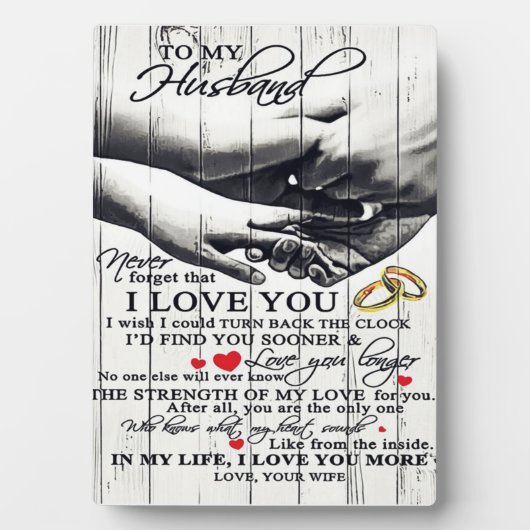 Plaque Photo À mon cadeau de mari, cadeau de vacances (Devant)