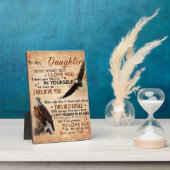 Plaque Photo À Mon Don Fille, Papa Et Fille, Aigle Aigle (Côté)