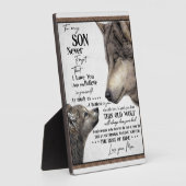 Plaque Photo À Mon Fils Don, Maman Et Fils, Lettre D'Amour À So (Côté)