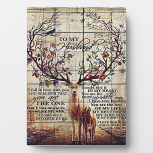 Plaque Photo À mon mari design   Lettre au mari