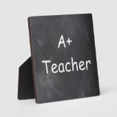 Plaque Photo A plus Teacher Chalkboard Design Venin Idea (Recto)