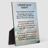 PLAQUE PHOTO A PRAYER FOR MY PARENTS   (Côté)