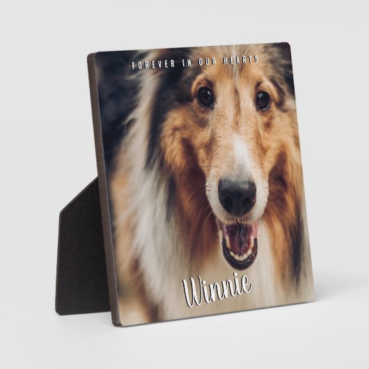 Plaque Photo À tout jamais dans nos cœurs Photo de l'animal de  (Recto)
