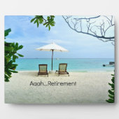 Plaque Photo Aaah...retraite, Détente à la plage (Devant)