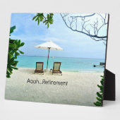 Plaque Photo Aaah...retraite, Détente à la plage (Côté)
