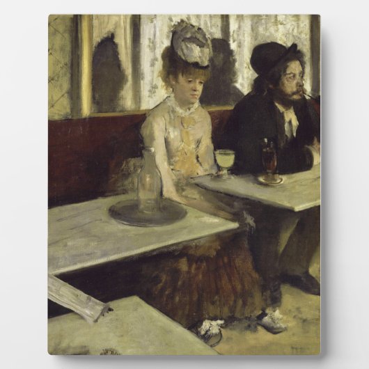 Plaque Photo Absinthe Drinker ou L'Absinthe by Edgar Degas (Devant)
