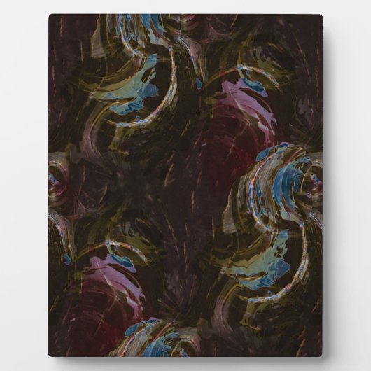 Plaque Photo Abstrait atomique noir rétro (Devant)