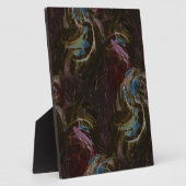 Plaque Photo Abstrait atomique noir rétro (Côté)