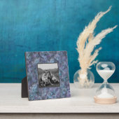Plaque Photo Abstrait bleu violet turquoise quartz marbre grani (Insitu)