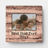 Plaque Photo Abstrait brûlé sienne marbre granit personnalisé (Devant)