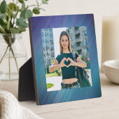 Plaque Photo Abstrait Diagonal Pluie Bleue