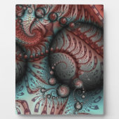 Plaque Photo Abstrait Imaginaire dynamique Fractal Art Brown Bl (Devant)