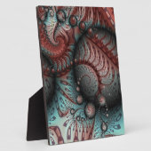 Plaque Photo Abstrait Imaginaire dynamique Fractal Art Brown Bl (Côté)