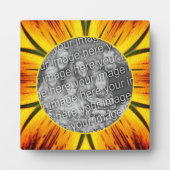 Plaque Photo Abstrait Jaune Brown Ajouter votre propre photo (Devant)