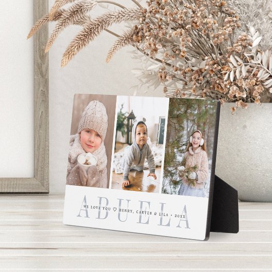 Plaque Photo Abuela | Collage photo pour petits enfants