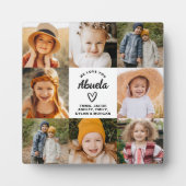 Plaque Photo Abuela We Love You Hearts Modern Photo Collage (Devant)