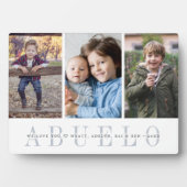 Plaque Photo Abuelo | Collage photo pour petits enfants (Devant)