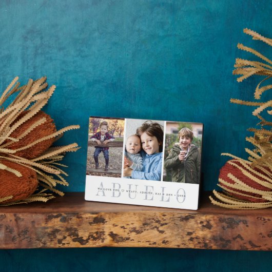 Plaque Photo Abuelo | Collage photo pour petits enfants (Côté)