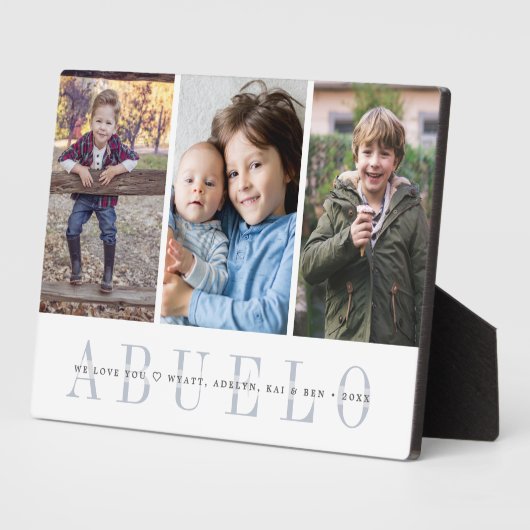 Plaque Photo Abuelo | Collage photo pour petits enfants (Côté)