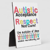 Plaque Photo Acceptation autistique Respect non guéri (Côté)