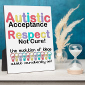Plaque Photo Acceptation autistique Respect non guéri (Côté)