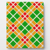 Plaque Photo Accessoire motif jaune argyl vert brillant (Devant)