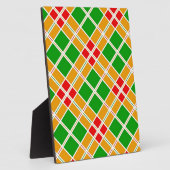 Plaque Photo Accessoire motif jaune argyl vert brillant (Côté)